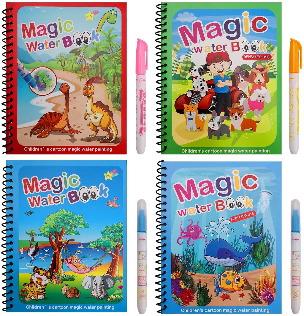 REUSABLE WATER MAGIC PAINTING BOOK (FREE MAGICAL PENS)